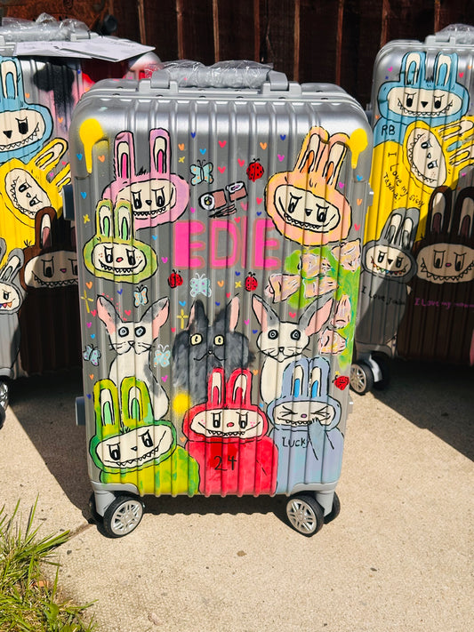 Custom Labubu Inspired suitcase